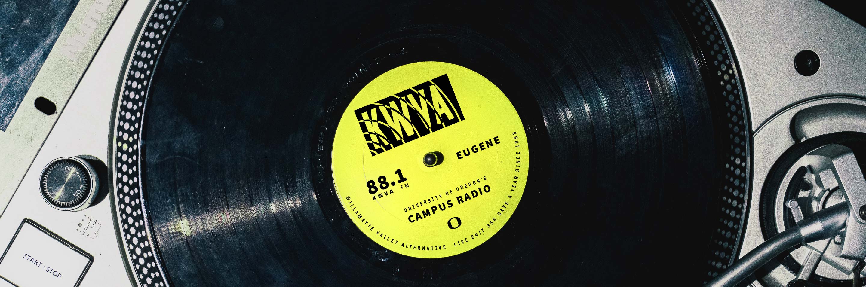 KWVA 88.1 FM on record label. 