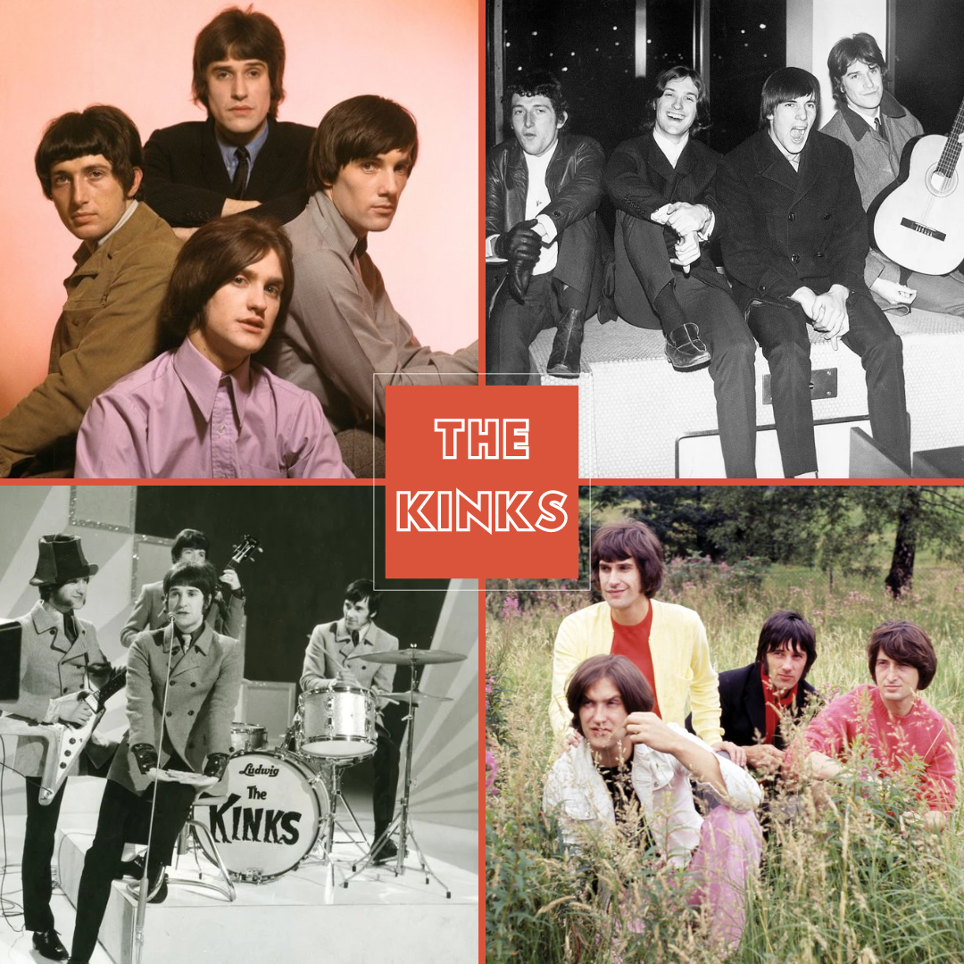 Collage of cover arts of The Kinks. Designed by Paige Rodriguez.