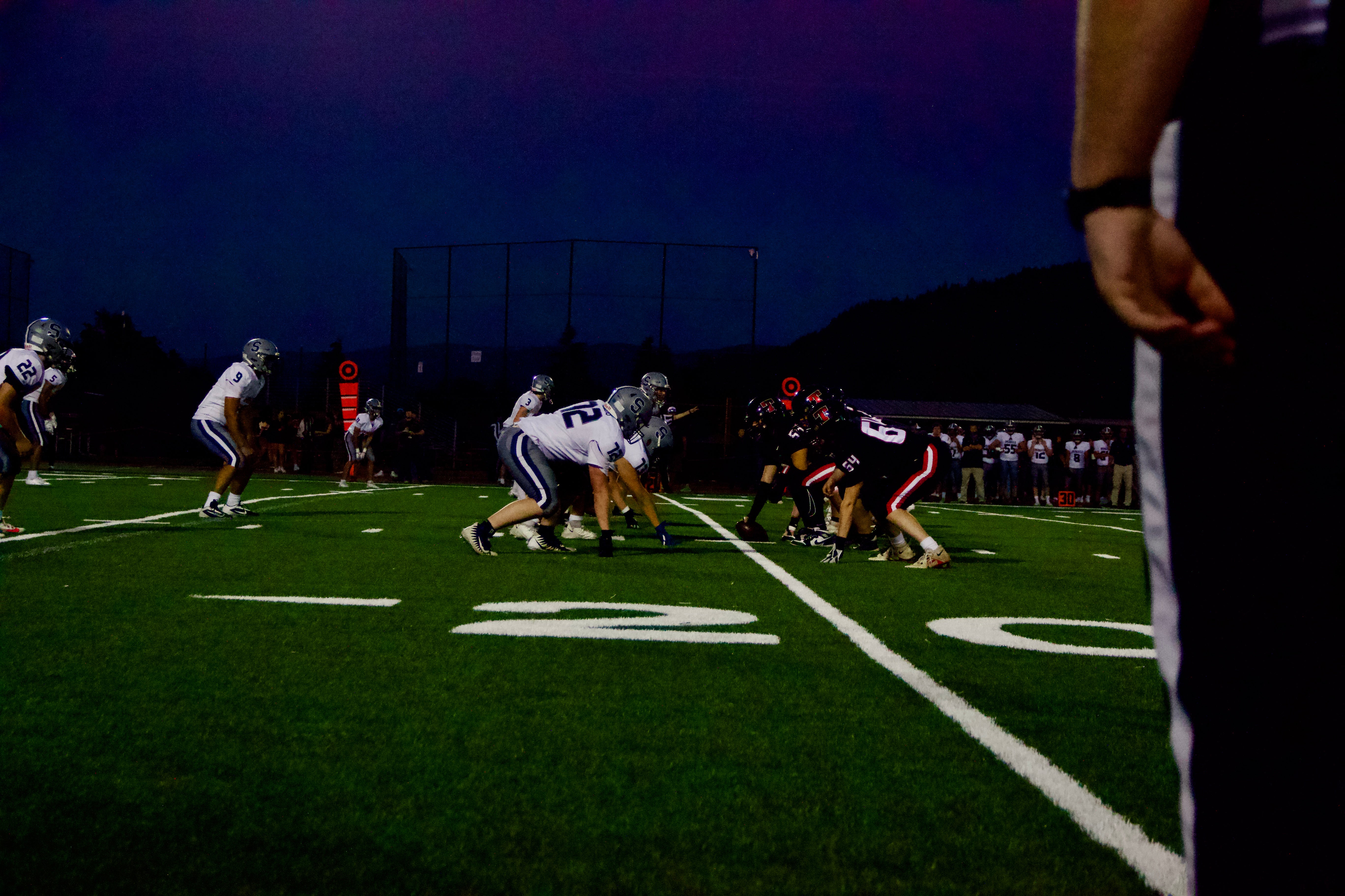 Thurston football sets up against Springfield on the line of scrimmage