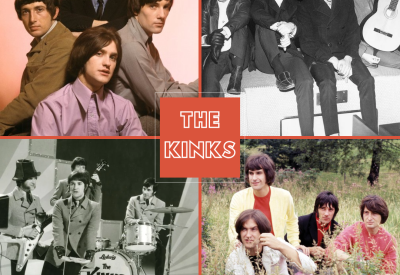 Collage of cover arts of The Kinks. Designed by Paige Rodriguez.